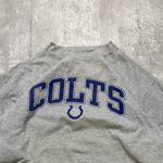Pro Player Vintage Grey and Blue Indianapolis Colts Crewneck Sweatshirt Photo 2