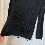 Sandro Paris Open Knit Fringe Top Sweater Sz S/M Black Boho Western Photo 9