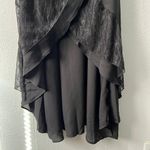 White Closet Womens Wrap Dress 14 Maxi Ruffle Lace Witchy Fairygoth Whimsigoth Black Photo 5