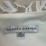 Sandra Darren Dress Womens 6P Neutral Colorblock Embroidered Sleeveless Sheath Photo 5