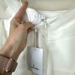 Lulus Bridal NWT Beautifully Beloved White Mesh Off-the-Shoulder Gown Maxi Dress Photo 8