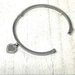 Michael Kors CZ dangle heart, steel bangle bracelet Photo 5