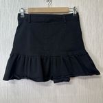 Hunter and Brown Black Ruffled Denim Skirt size S Photo 2