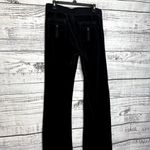 BCBGMAXAZRIA  Y2K Velour Velvet Pants Black Sequin Lettering XL Photo 3