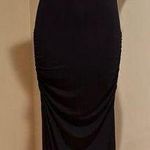 Venus  Black Maxi Body Con Dress With Side Ruching  Sz. 8 Photo 0