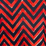 Ralph Lauren Red Black Chevron Faux Wrap Sleeveless Belt Dress 2X Photo 6