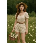 Mossimo White Crochet Lace Shorts Boho Cottagecore Festival Scallop Hem Women S Size undefined Photo 1