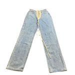 No. 1 Los Angeles Lace Up Rave Festival Relaxed Jeans Light‎ Wash Size Small Blue Photo 0