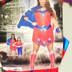 HALLOWEEN AMERICAN SUPER HERO 4pc Halloween Cosplay Costume S Red Photo 4