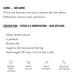 Sézane Sezane Niels Ecru Denim Cuffed Shorts Photo 3