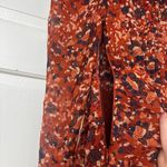 Ulla Johnson Cecily Mini Dress Poppy Rust Orange Size 2 XS Metallic Ruffle Silk Photo 13