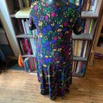 LuLaRoe bright floral print artsy travel comfortable high low S dress Photo 1