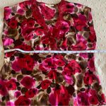 Flora Nikrooz  Vintage Floral Red Pink lace top Size L‎ Photo 4