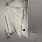 Vera Wang Simply Vera by  White Mixed Cable Knit Turtleneck Winter Poncho M/L Photo 1