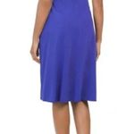 London Times NWT Royal Blue Women's V-Neck Twist Waist Dress Size 4 Photo 6