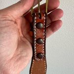 VTG TEX TAN GENUINE COWHIDE COWBOY BELT SIZE 36 BROWN LEATHER Made In The USA Photo 5