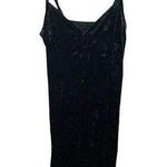 Kendall + Kylie  Black Crushed Velvet Mini Dress S Sleeveless Bodycon Photo 0