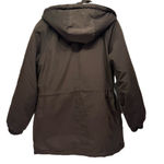 Braetan Brown Soft Faux Fur and Nylon Lined Coat with Button Off Hood Size Small Photo 8