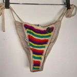 Forever 21 Y2K colorful crochet string bikini swim bottoms size small boho cute Photo 2
