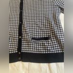 Lands' End  Black & White Houndstooth Supima Cotton Cardigan (XL Petite w/pockets Photo 4