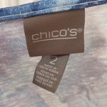 Chico's Chico’s Size 2 Watercolor‎ SupremelySoft Asymmetrical Side-Tie Tee  Large Photo 5