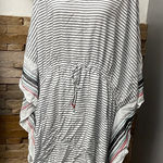 Cacique Swim by  Striped asymmetrical cover-up with Drawstring sz 26-28 Photo 0