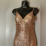 B. Smart  champagne Sequin Gown Photo 2