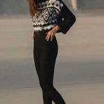 Free People Chunky Knit Wool Blend Cropped Alpine Sweater Size Large Photo 1