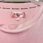 Juicy Couture Women’s Medium Pink Velour Embellished Loungewear Top Bling GUC Photo 5