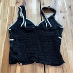 Sienna Sky Black Smocked Back Corset-Style Tank Top Size L Photo 3
