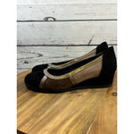 Women's Sabrinas Black Beige Suede Wedge Shoes Size 7.5 Photo 3