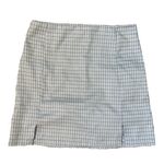 SheIn Blue & White Plaid Skirt Photo 0