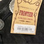 Vintage frontier collection suede black cowgirl fringe skirt embellished size 11 Photo 10