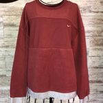 Nike Therma Icon Clash Fleece Crew Neck Pullover red sweatshirt size medium Photo 1