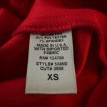 IC COLLECTION Red Scuba Knit Ruffled Balloon Sleeve Red Sheath Dress Size XS NEW Photo 5