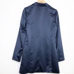 Sugar Lips Navy Blue Satin Blazer Dress Photo 2