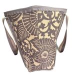 Lululemon  Large Tote Bag Floral Gray Vinyl & Tote Shopping Bag Lot Photo 3