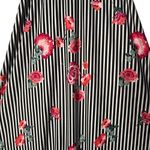 Robert Louis Womens Floral Striped Long Maxi Skirt Size S Black Maximalist Flowy Statement Photo 2