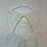 Free People  Boho Cream Sleeveless Open‎ Back Tank Top Size S Photo 4