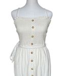 Abercrombie & Fitch - White Midi Smocked Spring Bridal Casual Dress Sz Medium Photo 1