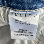 Eunina Lulu Blue Jean Shorts High-Waisted Frayed Hem Photo 4