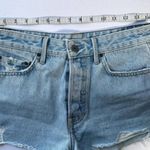 GRLFRND  Cindy High Rise Distressed Denim Shorts Size 26 Photo 9