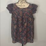 Madewell Story flutter sleeve top floral on navy 12 Photo 3