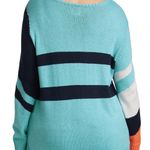 Nic+Zoe NWT  Sky Scene Sweater Aqua Multi Photo 4