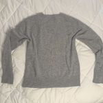 Magaschoni 100% cashmere grey sweater with pink cursive “love” Photo 3