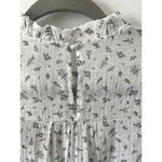 Blu Pepper NWT  Ditsy White Floral Balloon Sleeve Top Small CottageCore ruffle Photo 2