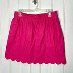 J.Crew  Linen Skirt Pink Scalloped Mini Sz 12 899 Photo 5