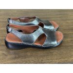 Auditions  Women's Open Toe Sling Back Leather Sandals Black Size 7.5 S Photo 2