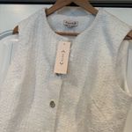 Nanette Lepore White Shimmer Tweed Vest Size Medium Photo 3
