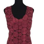 Wow Couture Womens Geometric Embellished Mini Dress Burgundy Red Large Photo 1